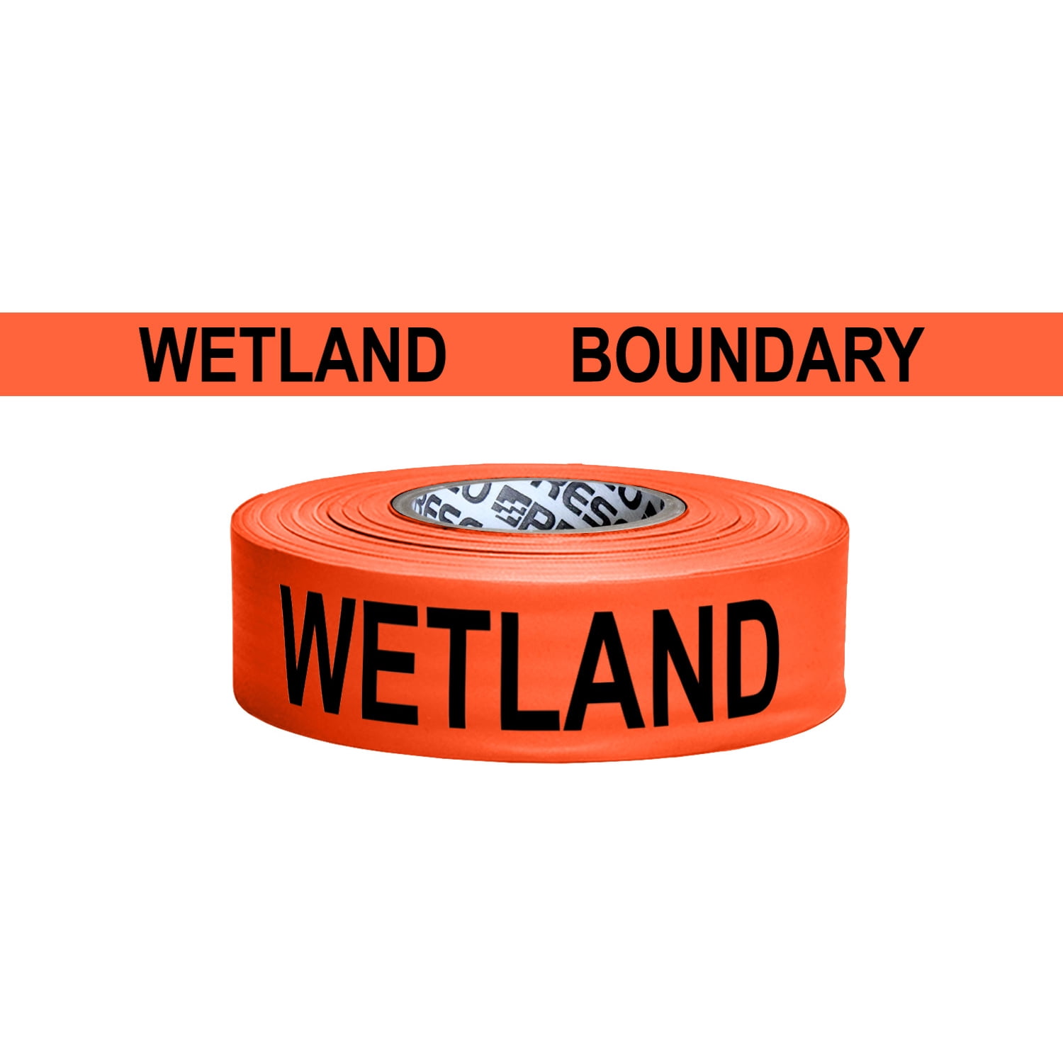 Presco Printed Roll Flagging Tape 11/2 in x 50 yds. (Neon Orange with