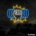 thumbnail image 4 of Craftnamesign Weightlifting Neon Sign, Gym Club LED Sign, Man Cave Decor, 4 of 4