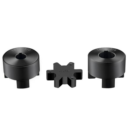 L-Jaw Coupling Coupler Set 1/2" to 3/4" L075 Flexible 3-Piece & Rubber Spider for Log Wood Splitter Hybrid Equipment