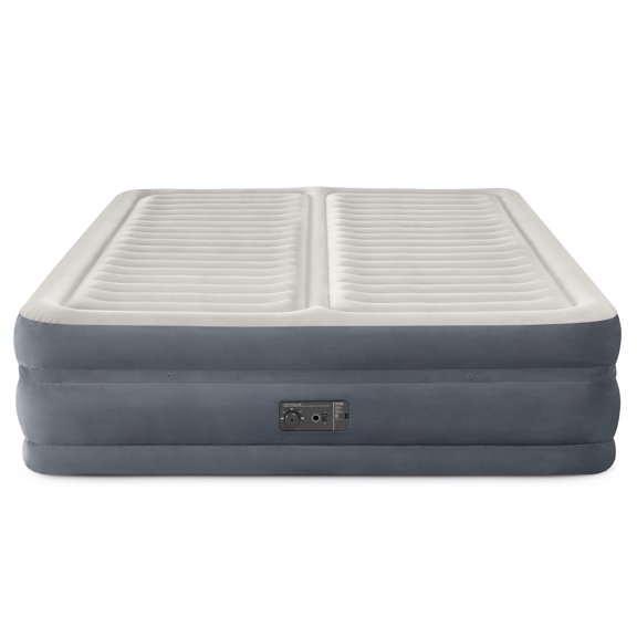 Intex 64953E Deluxe Dual Zone 22" King Air Mattress with Built In Air Pump