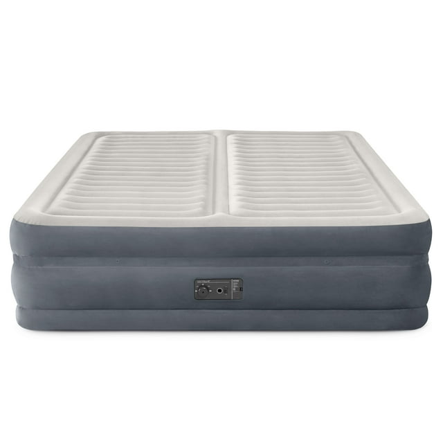 Intex 64953E de Luxe Matelas Pneumatique Très Grand à Double Zone 22 Pouces avec Pompe à Air Intégrée