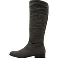 thumbnail image 3 of STYLE & COMPANY Womens Gray Ruched At Shaft Zip-Up Boots 7, 3 of 3