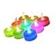 thumbnail image 1 of Velas de té a batería, velas de té eléctricas con cambio de color multicolor para decoración de bodas y creación de ambientes de fiesta, paquete de 24, 1 of 5