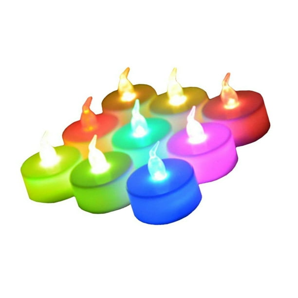 24 Pack Led Tea Lights Candles 7 Color Changing Flameless Tealight