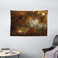 thumbnail image 1 of Constellation Tapestry, Dusty Nebula Spiral Galaxy in Billions of Stars Infinity, Wall Hanging for Bedroom Living Room Dorm Decor, 60W X 40L Inches, Light Coffee Mint Green White, by Ambesonne, 1 of 2
