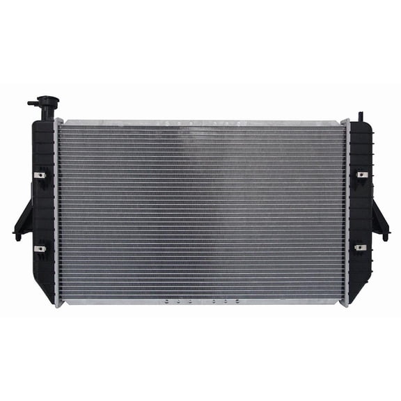 Radiator Compatible with 1995 Chevrolet Astro 4.3L V6 262ci GMC Safari Crossflow Aluminum Core Plastic Tank with Transmission and Engine Oil Cooler Plated New Replaces 52460410 52472302