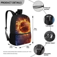 thumbnail image 4 of Uorisanigo 3D Basketball Print 17 inch School Backpack for Girls Boys with Adjustable Padded Straps Student School Bag Large Capacity for Schools, Camps and Travel, 4 of 6