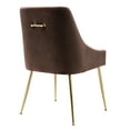 thumbnail image 4 of WestinTrends Carlo Upholstered Velvet Accent Chair with Gold Metal Legs, Coffee, 4 of 8