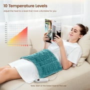 Heating Pad for Back Pain Relief & Period Cramps, Fsa Hsa Eligible,10 Heat Settings, 12x24, Birthday Mothers Day Gifts for Women Men, Blue