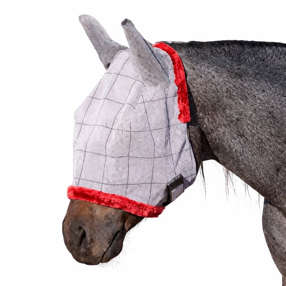 Farnam SuperMask II Horse Fly Mask With Ears, Protects Eyes from Flies, Debris & UV, Average Size