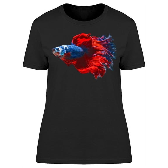 Red/white/blue Betta Fish T-Shirt Women -Image by Shutterstock, Female x-Large