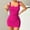 Dresses-148Hot Pink, variant on Womens Tank Dress Square Neck Sleeveless Ruched Bodycon Ribbed Slim Fit Basic Summer Casual Club Night Out Mini Short Tight Fashion