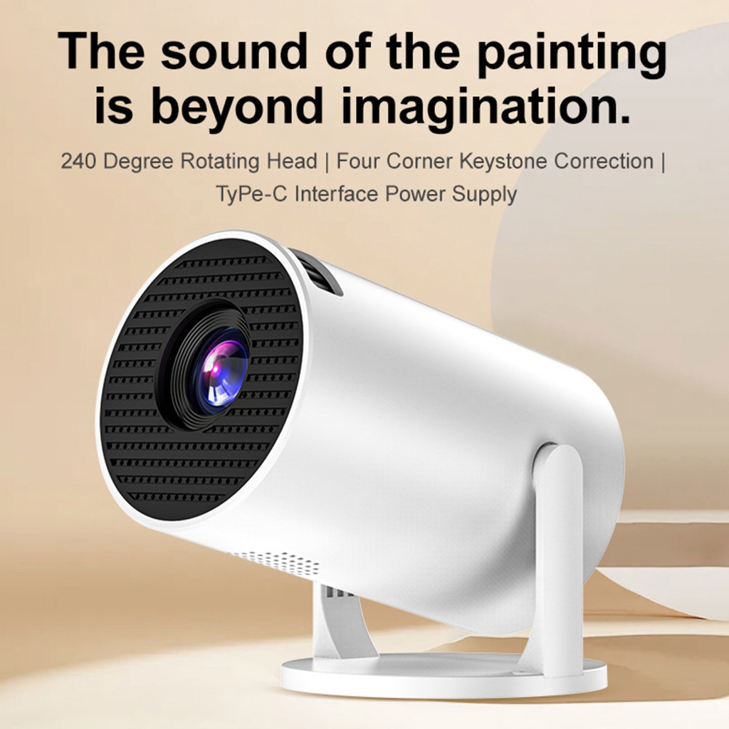 Yammee Portable Streaming Projector With USB C Fast Charging Highly Definition Display Wireless Screen Presentation