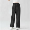 thumbnail image 5 of HAPIMO Girls Kids Multi Color Drapey Wide Leg Pants Elastic Waist Casual Trousers for Daily Wear Black 5 Years, 5 of 7