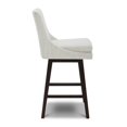 thumbnail image 3 of Maddie Home 30" Fabric Counter Height Swivel Barstool in Ivory (Set of 2), 3 of 5