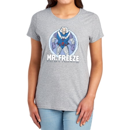 DC Mr Freeze Women's T Shirt, Athletic Heather, Small