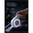 thumbnail image 2 of 3 Meters LED Flashlight Pet Leash Retractable Lighted Night Outdoor Walking Non-Slip Handle Supplies,C, 2 of 9
