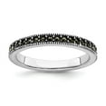 thumbnail image 1 of 925 Sterling Silver Stackable Expressions Marcasite Band Size: 5; for Adults and Teens; for Women and Men, 1 of 5