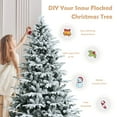 thumbnail image 5 of Topbuy 6FT Snow Flocked Christmas Tree, Pre-lit Artificial Xmas Tree w/ 260 LED Lights & 1415 PE & PVC Branch Tips, 5 of 10
