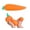 CARROT, variant on Squeezy Peach Toys, Squeezy Sensory Toys, Slow Rising Squishy Relief Soft Tress Relief & Fidget Toys, Fruit Toys