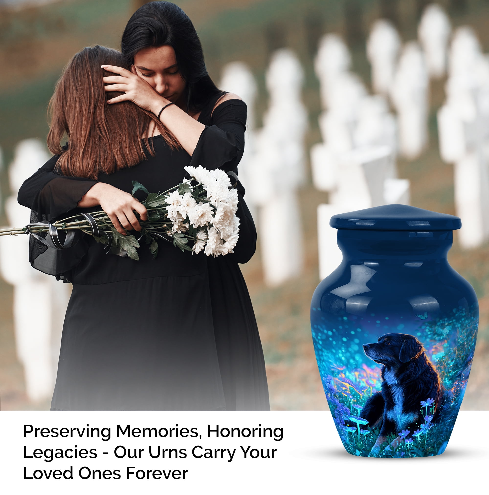 Dog Small Funeral Urns For Human Ashes Keepsake Mom, Blue Mini Urns For Ashes For Women, Little Cremation Urn For Male, Purple Urn For Adults, 3inch