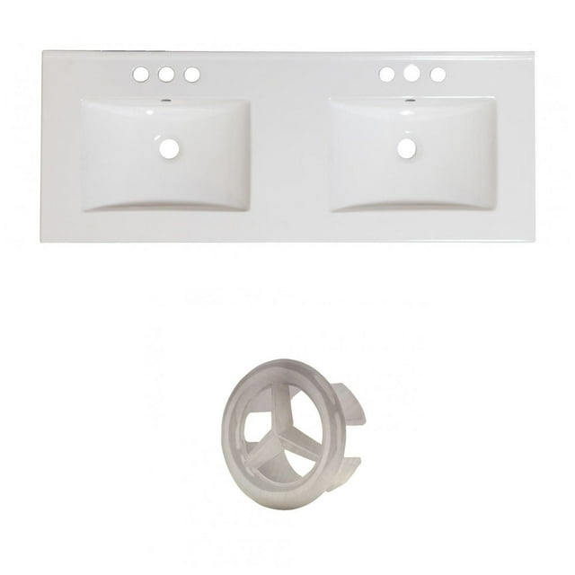 American Imaginations 30-in. W 3H8-in. Ceramic Top Set In White Color - Overflow Drain Incl. AI-20949