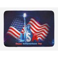 thumbnail image 1 of 4th of July Bath Mat, Statue of Liberty Design Holding the Fire of Justice Liberty Graphic Design, Non-Slip Plush Mat Bathroom Kitchen Laundry Room Decor, 29.5 X 17.5 Inches, Multicolor, Ambesonne, 1 of 2