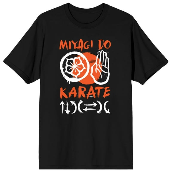 Cobra Kai Miyagi-Do Karate Logo Men's Black T-shirt-Medium
