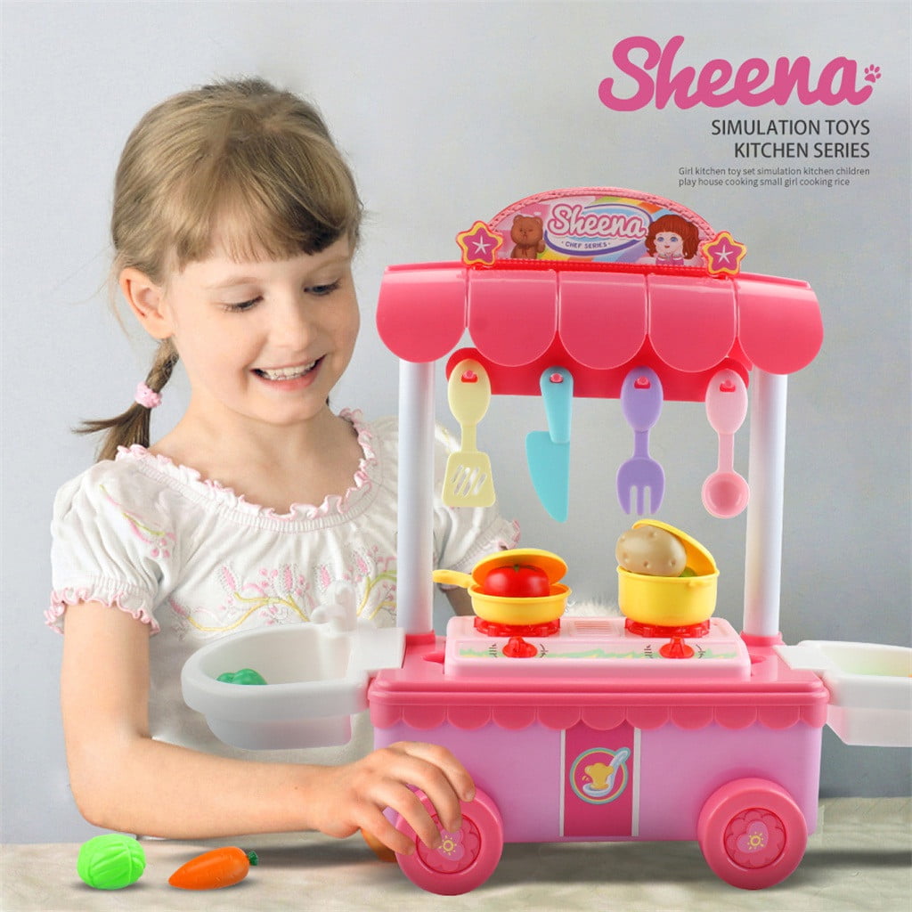 Children Gift Play Kitchen Set Kids Pretend Toy Cooking Food Toys Educational 