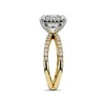 thumbnail image 3 of AFFY Split Shank Halo Engagement Ring for Women Center 7MM Princess and Round Lab Created Moissanite Wedding Promise Rings Jewelry Gift for Her In 14K Yellow Gold Over Sterling Silver Size 4.5, 3 of 6