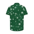 thumbnail image 4 of Blusa y camisa de manga corta con cuello vuelto para hombre Camisa de manga corta con estampado navideño para hombre Tops casuales con cuello vuelto Camisa Blusa Tops para hombre, 4 of 5