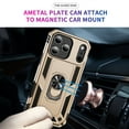 thumbnail image 5 of Pozyie Rugged Case for iPhone 17 Pro Max with Screen Protector, Full-Body Shockproof Protective Cover with Metal Magnetic 360° Rotating Ring Kickstand, Gold, 5 of 6