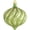 Green Onion with Glitter Swirls, variant on Christmas By Krebs 6" (150mm) Ornament [2 Pieces] Commercial Grade Indoor and Outdoor Shatterproof Plastic, Water Resistant Onion Shape Ornament Decorations (Silver Onion with Glitter Bands)