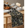 thumbnail image 3 of Hokiten Table Runners 108 Inches Long Dress Scarves, Black Floral Farmhouse Coffee/Dining/Kitchen Table Runner for Living Room, Boho Botanical Vintage Paisley Flower 13x108 Inch, 3 of 7