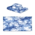 thumbnail image 2 of 3 Piece Bath Towels Set Bath Towel, Hand Towel and Face Towel for Bathroom, Gym, Hotel Blue Tie-dye Pattern, 2 of 8