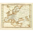 thumbnail image 2 of Berghaus, Heinrich 31x26 White Modern Wood Framed Museum Art Print Titled - Karte Von Europa, 1837, 2 of 4