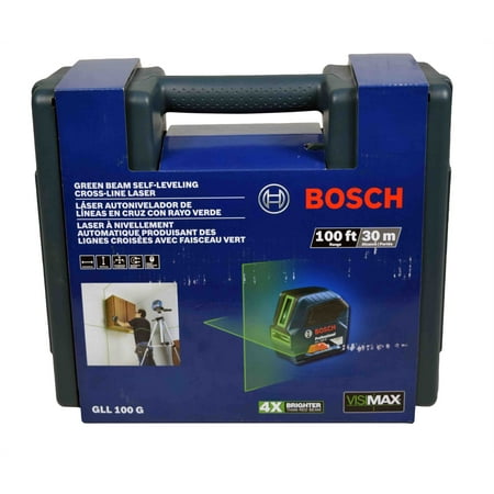 Bosch Gll100g Self-leveling Green-beam Cross-line Laser
