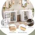 thumbnail image 6 of Harper & Bright Designs 72'' Large Bathroom Vanity Sink Combo, Freestanding Storage Cabinet with Drawers, Bathroom Floor Cabinet with Solid Wood Frame, White, 6 of 13