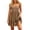 Brown, variant on Women's Slip Dresses Sleeveless Tiered Open Back Summer Casual Beach Vacation Mini Dresses