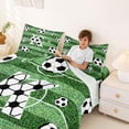 thumbnail image 3 of Erosebridal Soccer Ball Games Bed Sheets,Kids Football Pattern Monogrammed K King Sheets For Boys 4pcs, 3 of 6