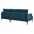 thumbnail image 4 of Modway Evermore Right-Facing Metal and Fabric Sectional Sofa in Azure Blue, 4 of 5