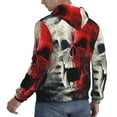 thumbnail image 6 of Salouo Red And White Screaming Demon Skull Pattern Men's Fall Hoodie Sweatshirt,Sport Hoodie with Pockets for Men Pullover Casual Hooded Sweatshirt-XX-Large, 6 of 7