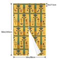 thumbnail image 3 of DouZhe Doorway Drape Split Curtains, Cartoon Ancient Egyptian Symbols Pattern Room Divider Privacy Door Curtains, 34" x 56", 3 of 7
