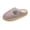 Pink, variant on Women's House Slippers Felt Wool Upper Closed Toe Indoor Bedroom Shoes with Warm Fleece Lining, Green Leaf Embroidered Soft Cushioned Anti-Slip Sole Slip On Home Slippers Ladies Light Gray
