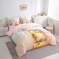 thumbnail image 3 of Castle Fairy Cute Sloth Bedding Comforter Set 7pcs for Preppy Child,Floral Dandelion Queen Bedding Sets Super Cozy,Cartoon Flower Animal Queen Sheet Sets,Gradient Home Decor,Reversible, 3 of 8