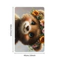 thumbnail image 2 of ZFLMY Teddy Bear Flower Crown Furry Art Bath Mat Quick Drying 24x16in, 2 of 5