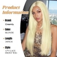 thumbnail image 5 of CREAMILY 28 Inch Long Lace Front Wig 13x3 Synthetic Deep Wave Glueless Wig for Women Pre Plucked Natural Hairline Heat Friendly Tangle Free Light Blonde, 5 of 8