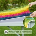 thumbnail image 6 of Colorful Tie Dye Pattern Square Fitted Tablecloth with Elastic Edge,Square Table Cover,Washable Elastic Table Cover for Home Kitchen Party Decor 34"x34", 6 of 6