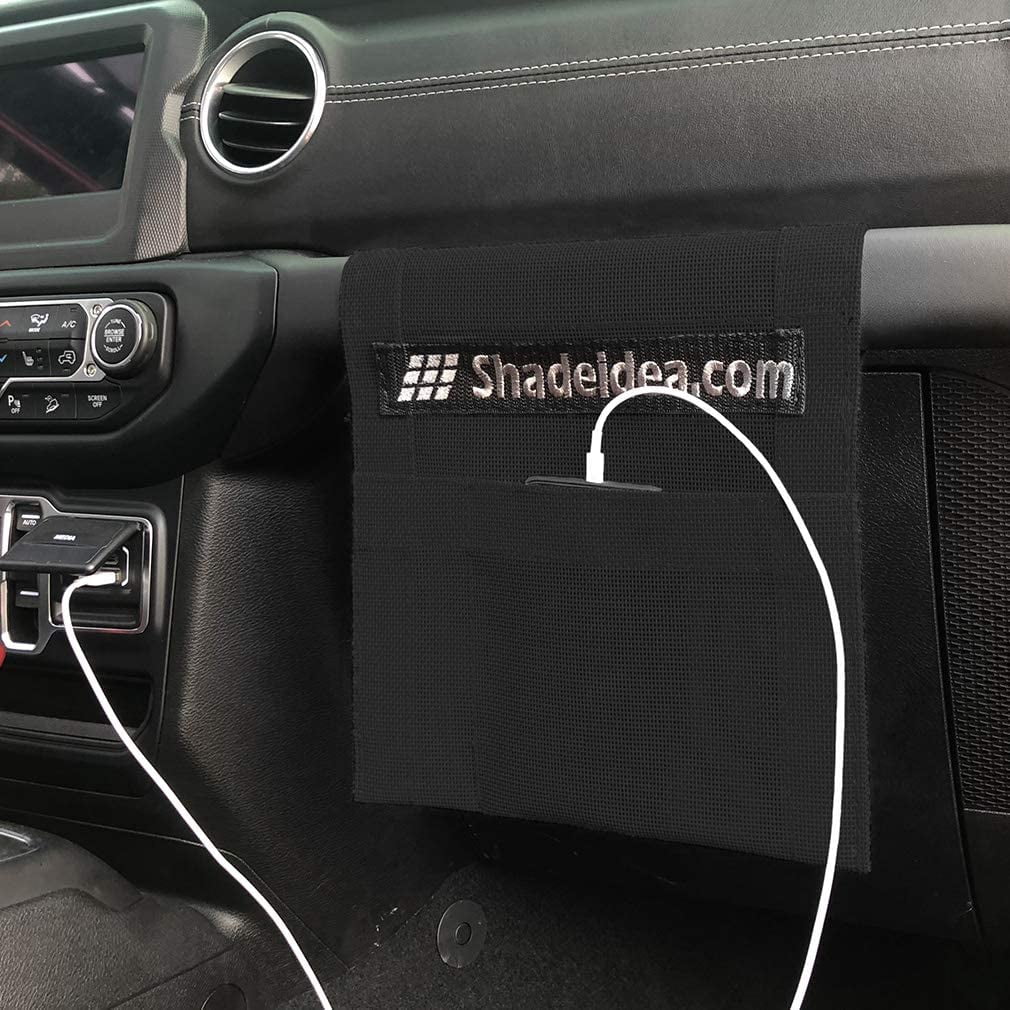 Shadeidea Jeep Wrangler Sunshade JL Unlimited (2018-Current) 4 Door Rear-Black Mesh Screen Sunshade JLU SAHARA RUBICON SPORT S MOAB Top Cover UV Blocker with Grab Bag-10 years Warranty