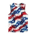 thumbnail image 4 of NSLGXD American Flag Patriotic Tank Tops for Women Loose Fit Sleeveless Tee Shirts 4th of July Holiday Tops Red and Blue USA Tshirts Independence Day Patriotic T Shirt, 4 of 4